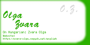 olga zvara business card